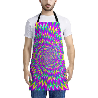 Spiky Spiral Moving Optical Illusion Apron