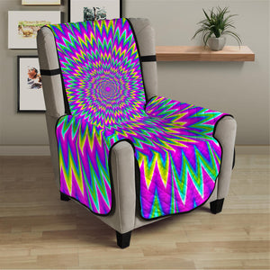 Spiky Spiral Moving Optical Illusion Armchair Protector