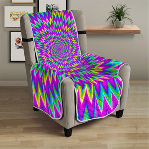 Spiky Spiral Moving Optical Illusion Armchair Protector