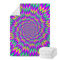 Spiky Spiral Moving Optical Illusion Blanket