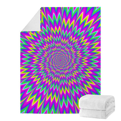 Spiky Spiral Moving Optical Illusion Blanket