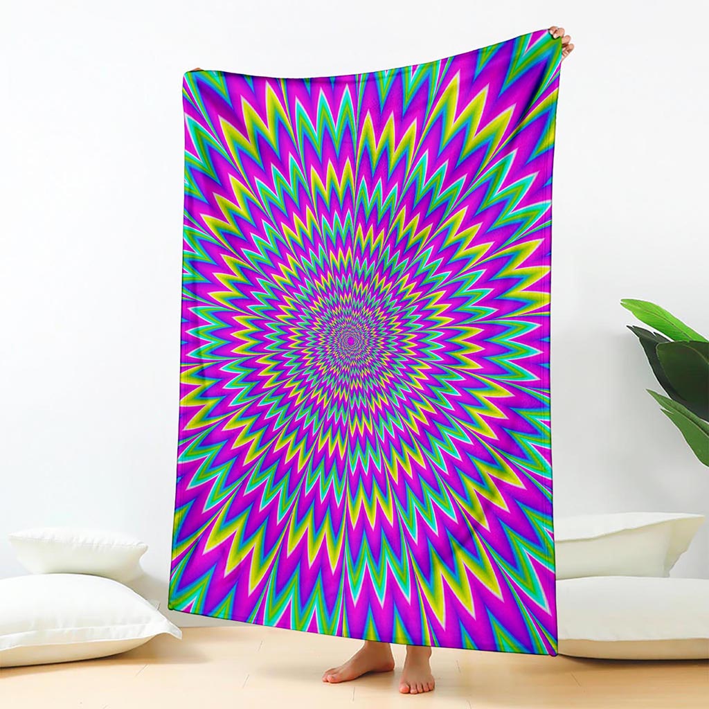 Spiky Spiral Moving Optical Illusion Blanket
