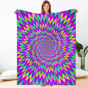 Spiky Spiral Moving Optical Illusion Blanket