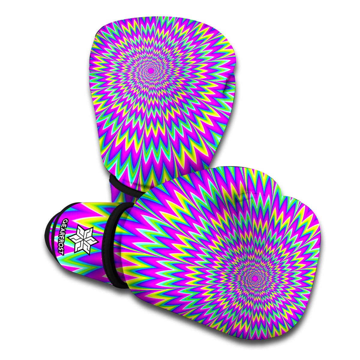 Spiky Spiral Moving Optical Illusion Boxing Gloves