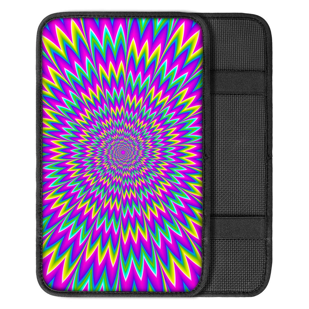 Spiky Spiral Moving Optical Illusion Car Center Console Cover