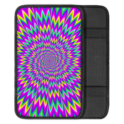 Spiky Spiral Moving Optical Illusion Car Center Console Cover