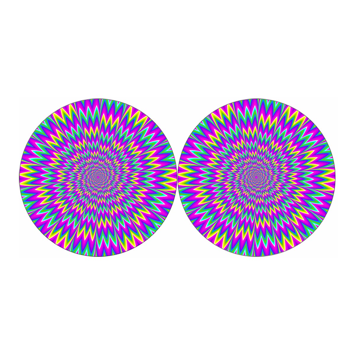 Spiky Spiral Moving Optical Illusion Car Coasters