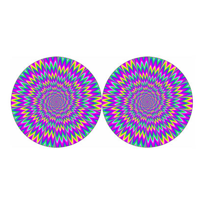 Spiky Spiral Moving Optical Illusion Car Coasters