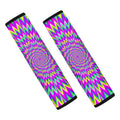 Spiky Spiral Moving Optical Illusion Car Seat Belt Covers