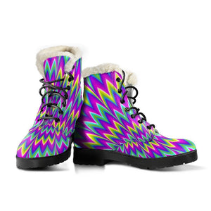 Spiky Spiral Moving Optical Illusion Comfy Boots GearFrost