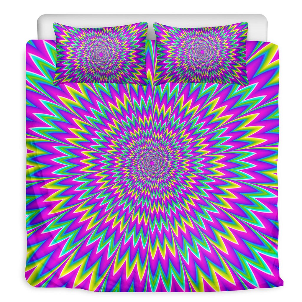 Spiky Spiral Moving Optical Illusion Duvet Cover Bedding Set