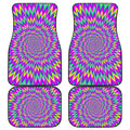 Spiky Spiral Moving Optical Illusion Front and Back Car Floor Mats
