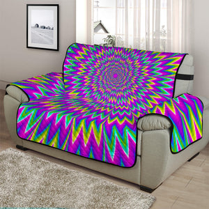 Spiky Spiral Moving Optical Illusion Half Sofa Protector