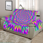 Spiky Spiral Moving Optical Illusion Half Sofa Protector