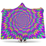 Spiky Spiral Moving Optical Illusion Hooded Blanket
