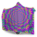 Spiky Spiral Moving Optical Illusion Hooded Blanket