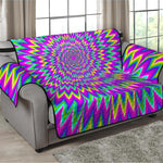 Spiky Spiral Moving Optical Illusion Loveseat Protector