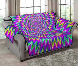 Spiky Spiral Moving Optical Illusion Loveseat Protector