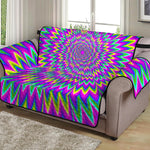 Spiky Spiral Moving Optical Illusion Loveseat Protector