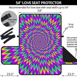 Spiky Spiral Moving Optical Illusion Loveseat Protector