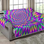 Spiky Spiral Moving Optical Illusion Loveseat Protector