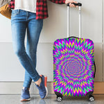 Spiky Spiral Moving Optical Illusion Luggage Cover GearFrost