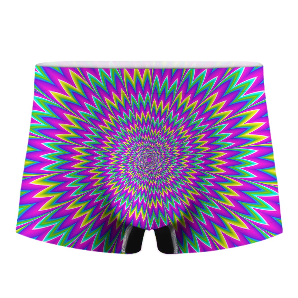 Spiky Spiral Moving Optical Illusion Men's Boxer Briefs