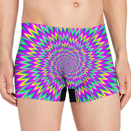 Spiky Spiral Moving Optical Illusion Men's Boxer Briefs