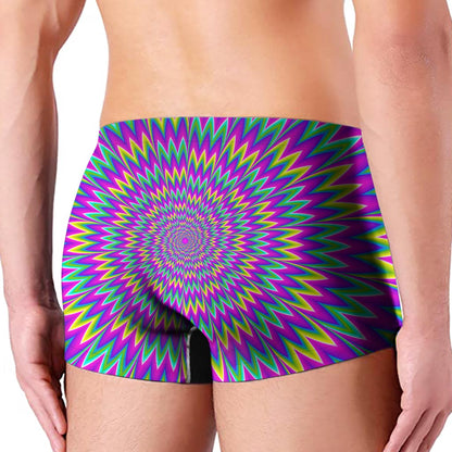 Spiky Spiral Moving Optical Illusion Men's Boxer Briefs