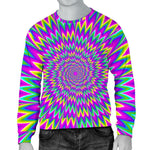 Spiky Spiral Moving Optical Illusion Men's Crewneck Sweatshirt GearFrost