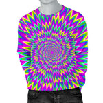 Spiky Spiral Moving Optical Illusion Men's Crewneck Sweatshirt GearFrost