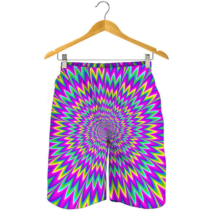Spiky Spiral Moving Optical Illusion Men's Shorts