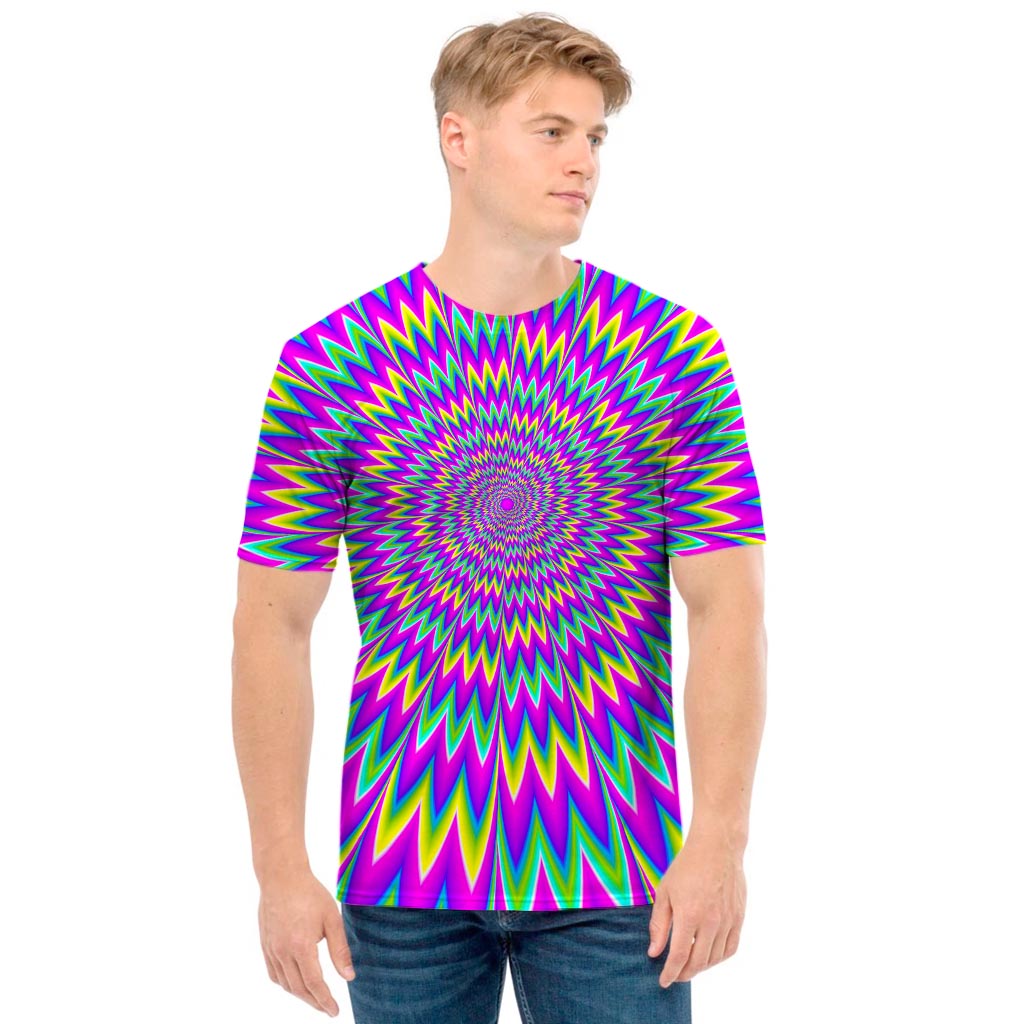 Spiky Spiral Moving Optical Illusion Men's T-Shirt