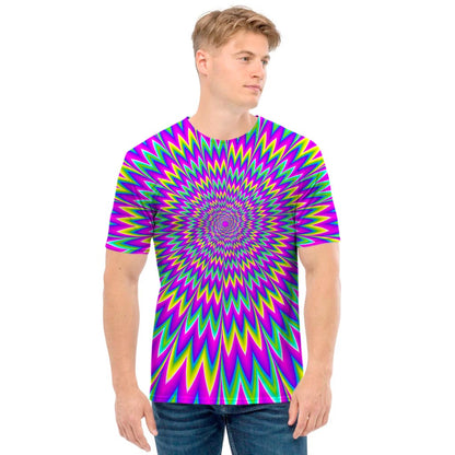 Spiky Spiral Moving Optical Illusion Men's T-Shirt