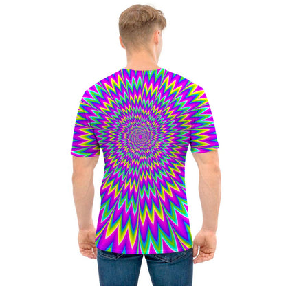 Spiky Spiral Moving Optical Illusion Men's T-Shirt