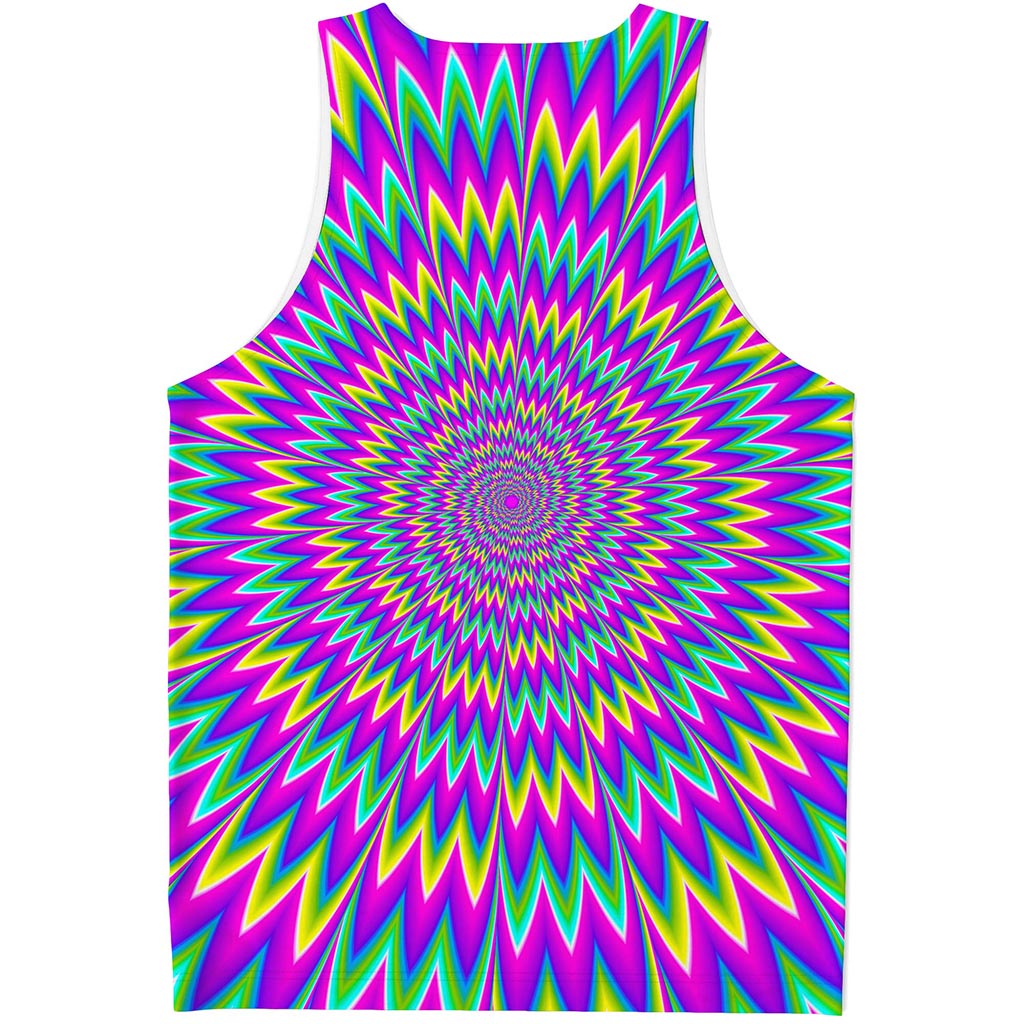 Spiky Spiral Moving Optical Illusion Men's Tank Top