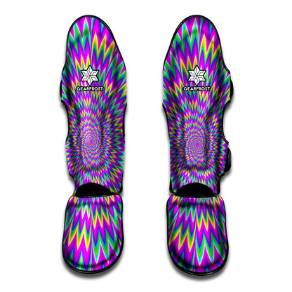 Spiky Spiral Moving Optical Illusion Muay Thai Shin Guard