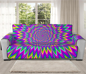 Spiky Spiral Moving Optical Illusion Oversized Sofa Protector