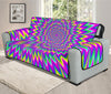 Spiky Spiral Moving Optical Illusion Oversized Sofa Protector