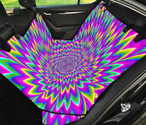 Spiky Spiral Moving Optical Illusion Pet Car Back Seat Cover