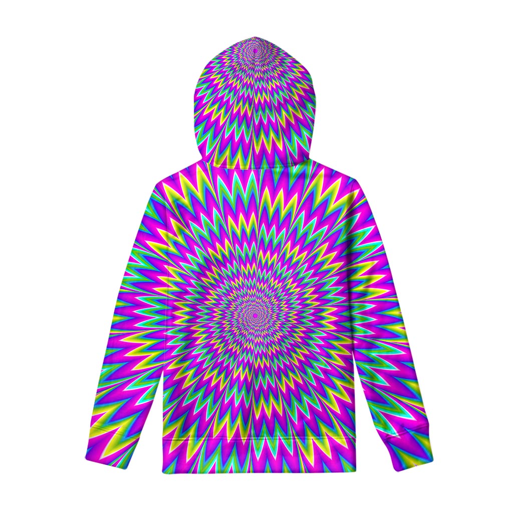 Spiky Spiral Moving Optical Illusion Pullover Hoodie