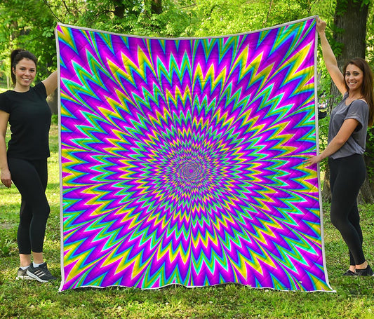 Spiky Spiral Moving Optical Illusion Quilt