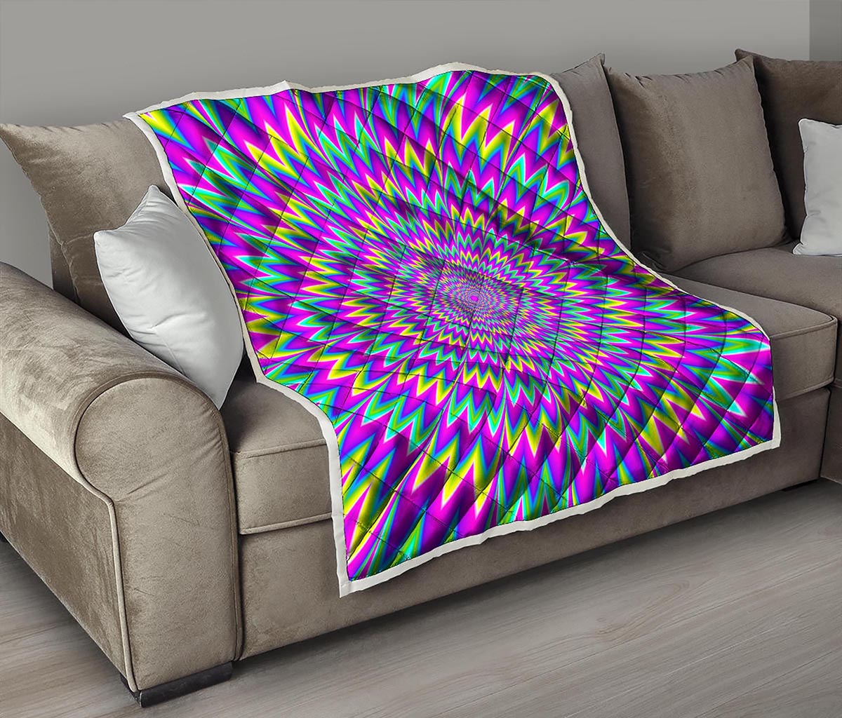 Spiky Spiral Moving Optical Illusion Quilt