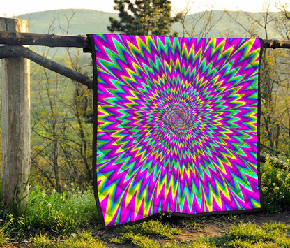 Spiky Spiral Moving Optical Illusion Quilt