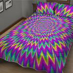 Spiky Spiral Moving Optical Illusion Quilt Bed Set