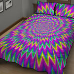 Spiky Spiral Moving Optical Illusion Quilt Bed Set