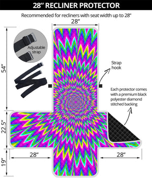 Spiky Spiral Moving Optical Illusion Recliner Protector