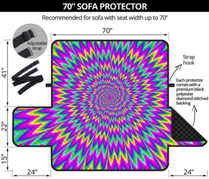 Spiky Spiral Moving Optical Illusion Sofa Protector