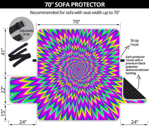 Spiky Spiral Moving Optical Illusion Sofa Protector