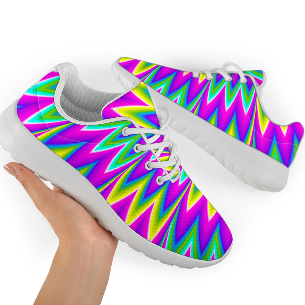Spiky Spiral Moving Optical Illusion Sport Shoes GearFrost